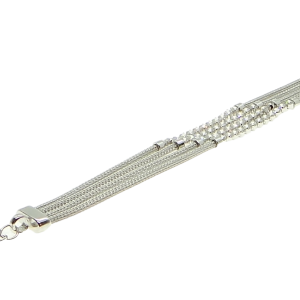 Bransoletka srebrna calza z cyrkoniami 925