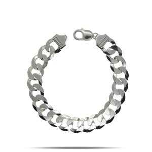 Bransoletka srebrna męska pancerka 925