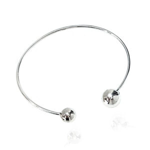 Bransoletka srebrna rodowana – kulki 925